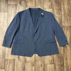 Stafford Big & Tall Sport Coat Blazer Mens Size 58 Reg Blue